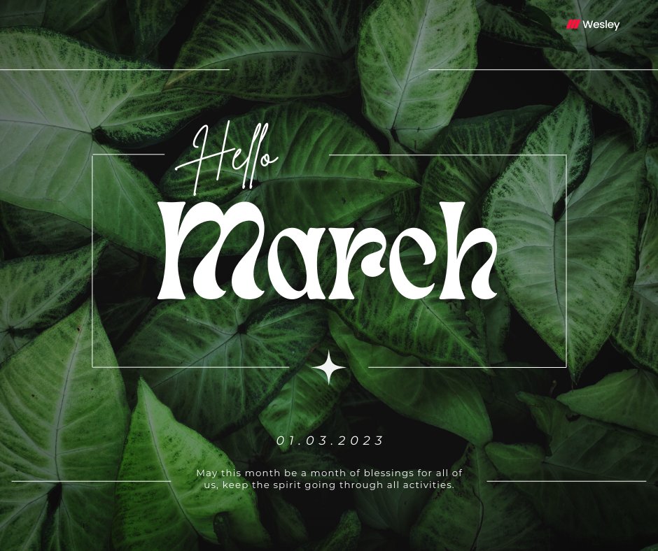 wesleymfbltd's tweet photo. Happy new month.
Keep the spirit going through all activities.
#wesleymfb #cmmcsurulere #newmonth #march2023 https://t.co/VQzB1Fod8Q
