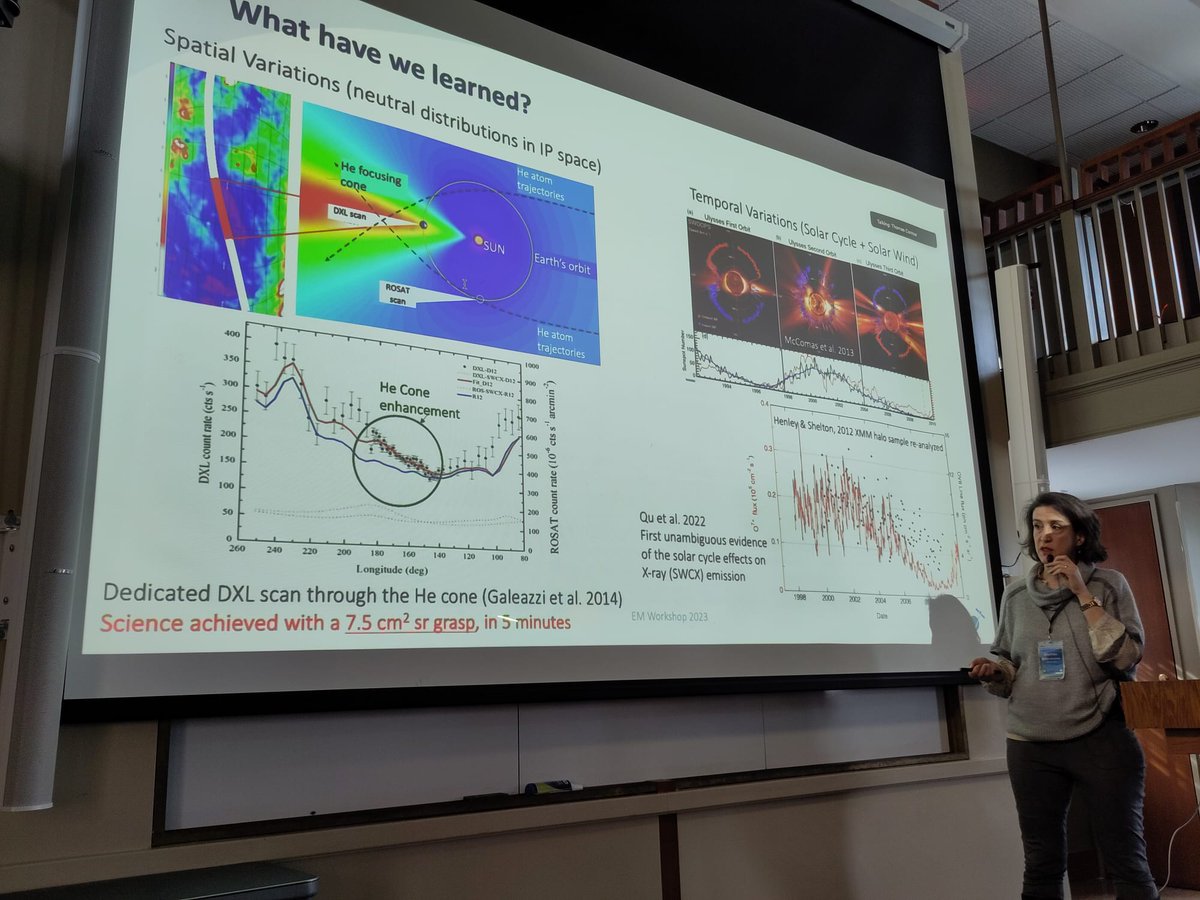 LEMXray's tweet photo. #LEMXray & our Solar neighborhood: Kip Kuntz & Dimitra Koutroumpa talk about #mangetosphere and #solarwind #chargeexchange all over the sky! https://t.co/LyYlAinJv8
