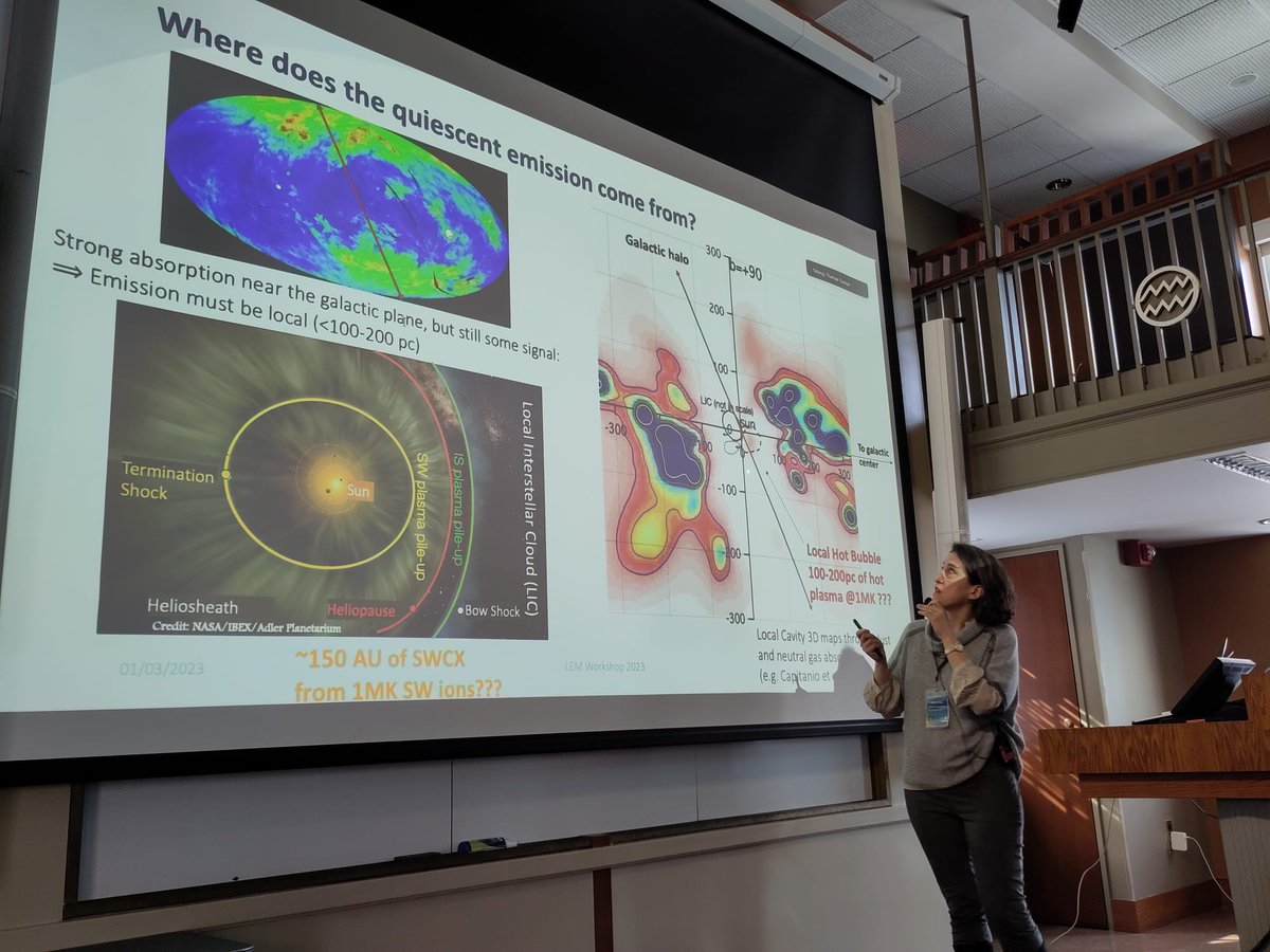 LEMXray's tweet photo. #LEMXray & our Solar neighborhood: Kip Kuntz & Dimitra Koutroumpa talk about #mangetosphere and #solarwind #chargeexchange all over the sky! https://t.co/LyYlAinJv8