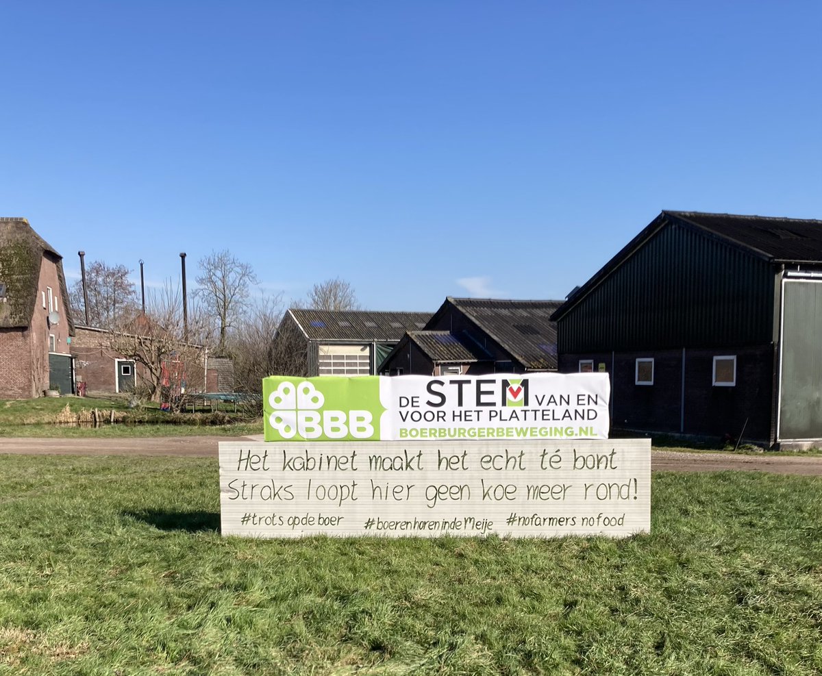 Al ruim 3 jaar dit bord op mijn erf. En alleen maar meer onzekerheid erbij gekregen hier in de Meije en regio Nieuwkoop. Deze week de BBB er maar bovenop gezet. #behoudonspolderlandschap #BBBZuidHolland