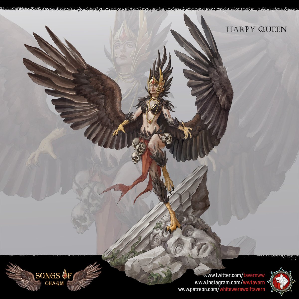 tavernww's tweet photo. Some concepts for our March release 'Songs of charm'. Don't miss!
Our patreon - https://t.co/pIVQUmaCui

#dndart #harpy  #DnDcharacter #dndminiatures https://t.co/VAqjG6CUUp