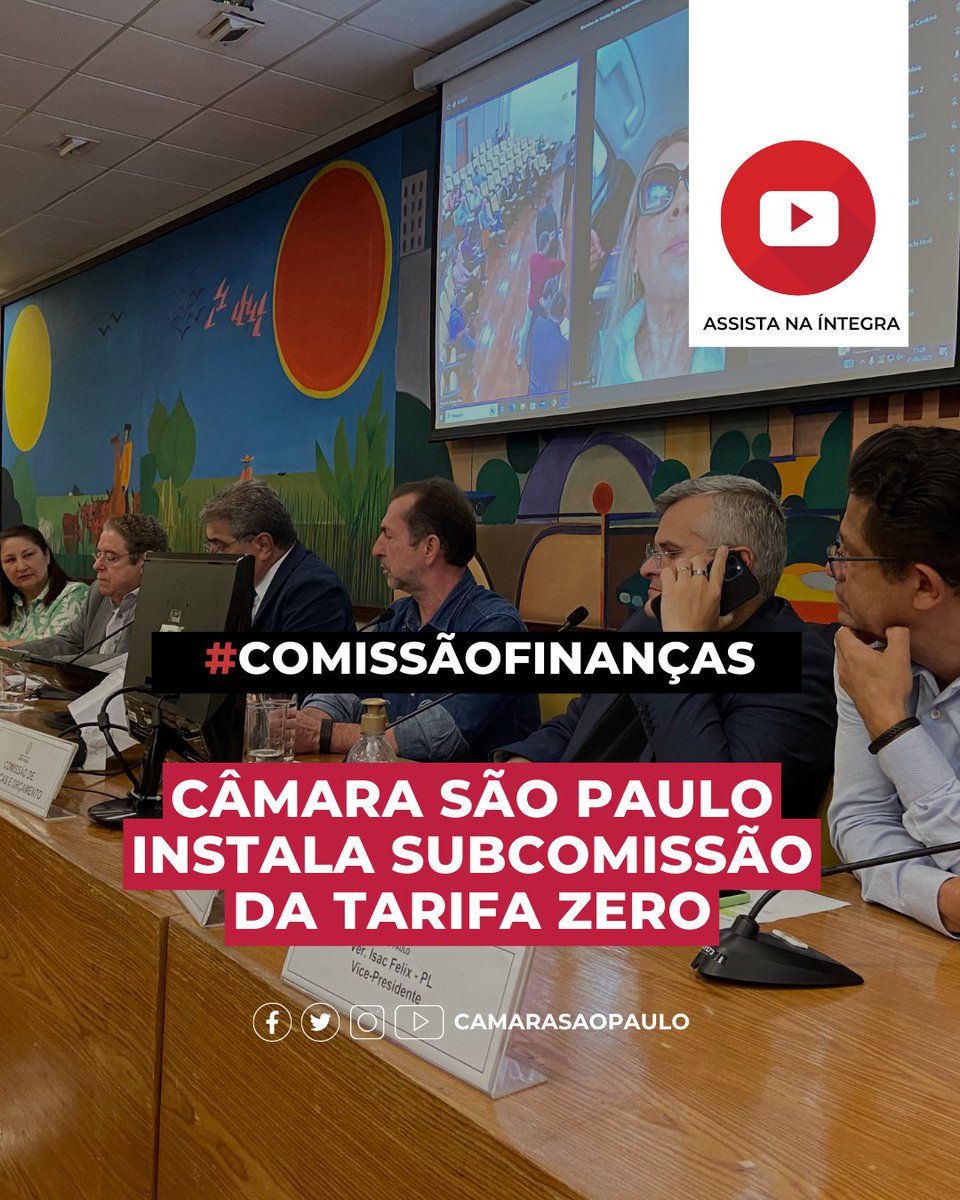 camarasaopaulo's tweet image. INSTALAÇÃO DA SUBCOMISSÃO DA TARIFA ZERO

Paulo Frange (PTB) foi eleito como presidente da Subcomissão da Tarifa Zero. A eleição do vice e relator ficaram para a próxima reunião.

#TarifaZero #TarifaZeroSP #CMPS #poderlegislativo