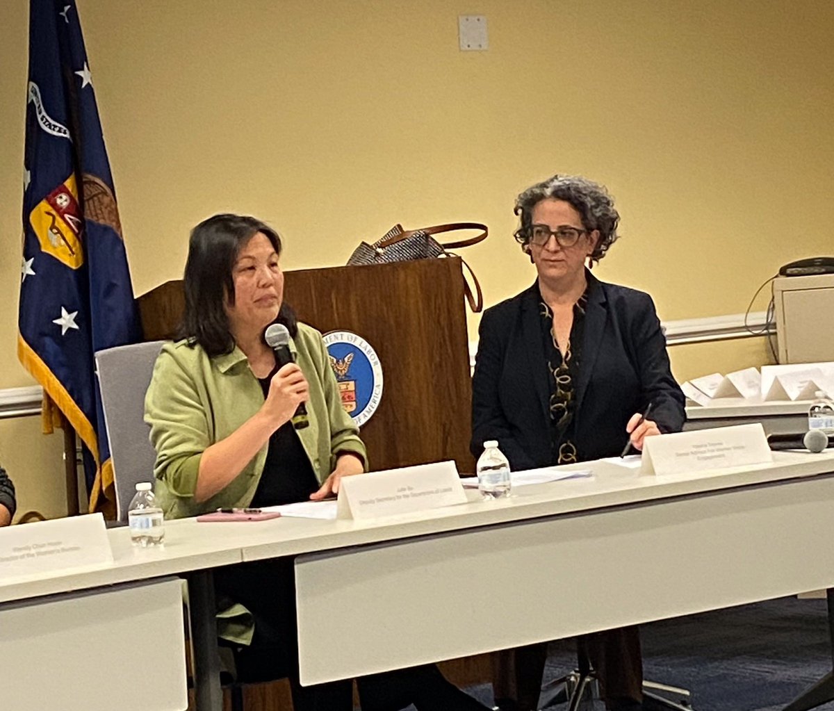 #JulieSu just spoke of "building an economy where no one feels invisible" and I teared up...  I am thrilled to work under her leadership <a href="/USDOL/">U.S. Department of Labor</a>.