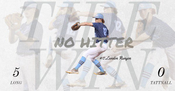 Final Score: 5-0 over Tattnall. <a href="/runyon_landon/">Landon Runyon</a> throws complete game no-hitter: 11 k’s on the night. #TheTide