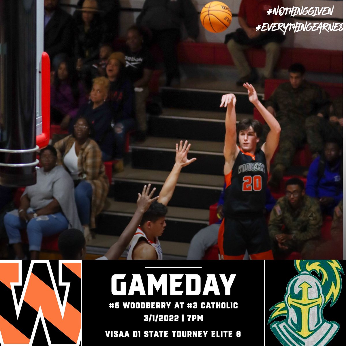 WFS_Basketball's tweet image. VISAA D1 Elite 8 tonight in Virginia Beach! Welcome to March Madness! #nothinggiven #everythingearned 🐅🏀