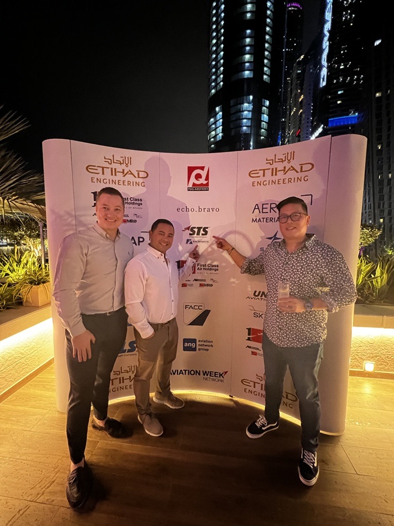 STSAviation's tweet photo. A successful day 1 at #MROME in #Dubai gives way to a fun night.
And while we wait for the party to get started, we just wanted to say thanks again for an incredible showing of interest and support for who we are and what we do at @STSAviation.
#AvMRO #KeepFlying #JoinSTS https://t.co/JM4SYySTwP