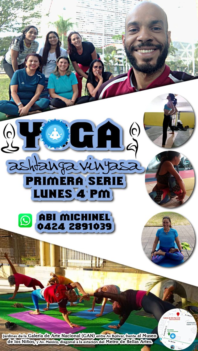 YAvadhutam's tweet photo. #yoga es la oportunidad de reconectarse con con el propio ser. Estamos ubicados en la #GAN Galería de Arte Nacional #caracas. Puedes escribirnos al https://t.co/42aSBOnwiD https://t.co/Z6WCzQeGOf