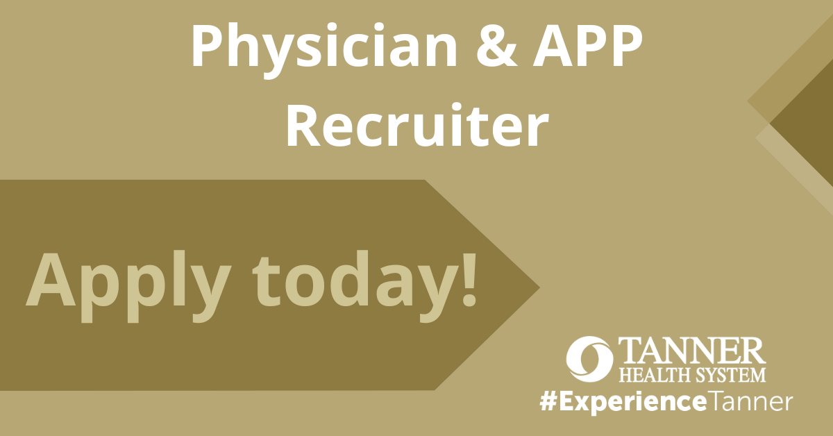 tannercareers's tweet image. Join our Physician Recruitment team and recruit qualified physicians for the medical staff of the health system and assist in the development of strategic physician recruitment plans.

Learn more: bit.ly/3KMrbfW 

#ExperienceTanner #TannerCareers #TannerHealthSystem
