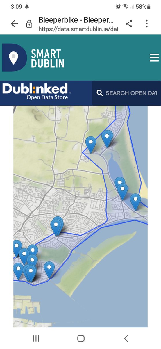 Bleeper Bike doesn't like Kilbarrack (or Bayside). Image is their designated operating area and parking spots. #cyclingdublin #dublincycling #cycledublin #dublincycle
