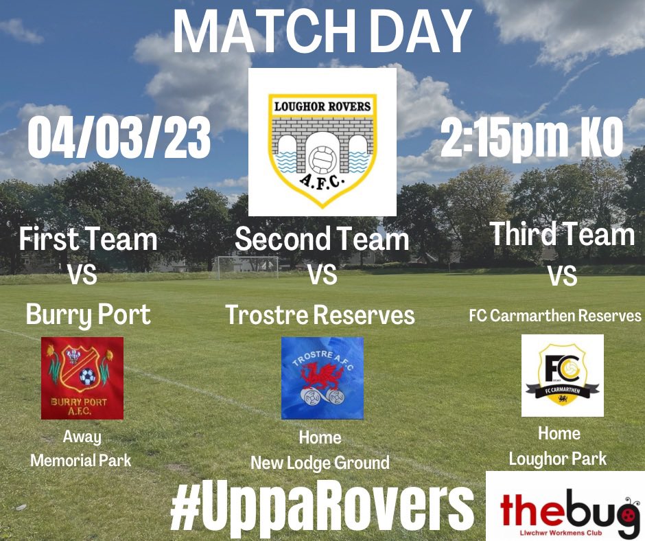 Fixtures this weekend 🔵⚪️ #UppaRovers