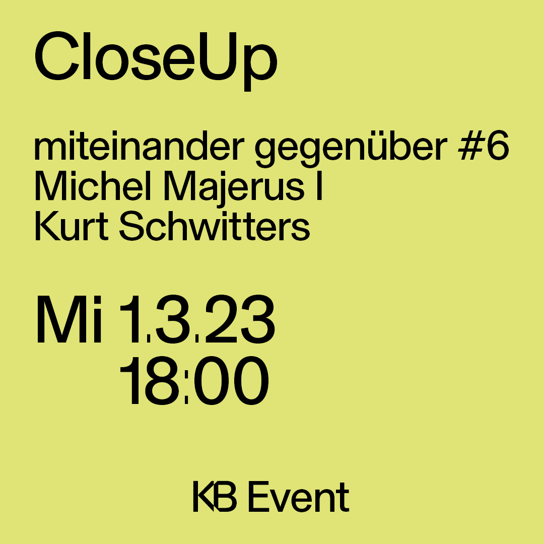 Michel Majerus und Kurt Schwitters sozusagen in einem Satz? Gleich um 18 Uhr online mit Benedikt Fahrnschon! Zoom-Link auf kunsthalle-bielefeld.de #miteinandergegenüber <a href="/sfb_comparing/">SFB 1288 "Praktiken des Vergleichens"</a>
