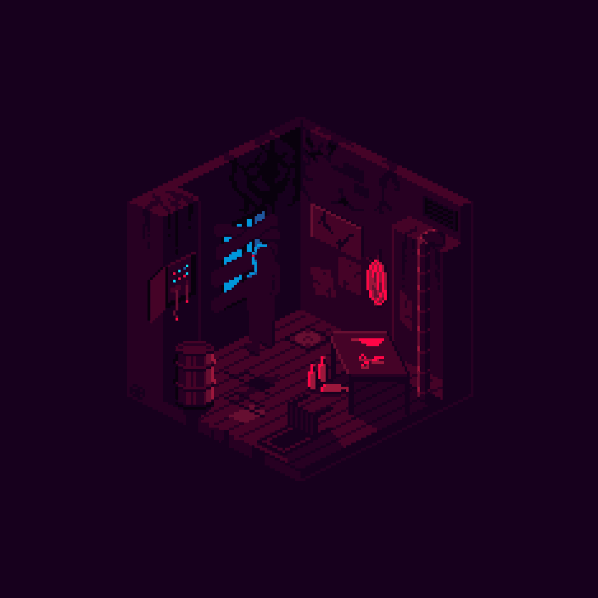 BitBinchie's tweet image. Some isometric February pieces. I&apos;ve been busy and artless these past weeks, but not jobless anymore! Will definitely be making more art because I miss it.

#pixelart #ドット絵