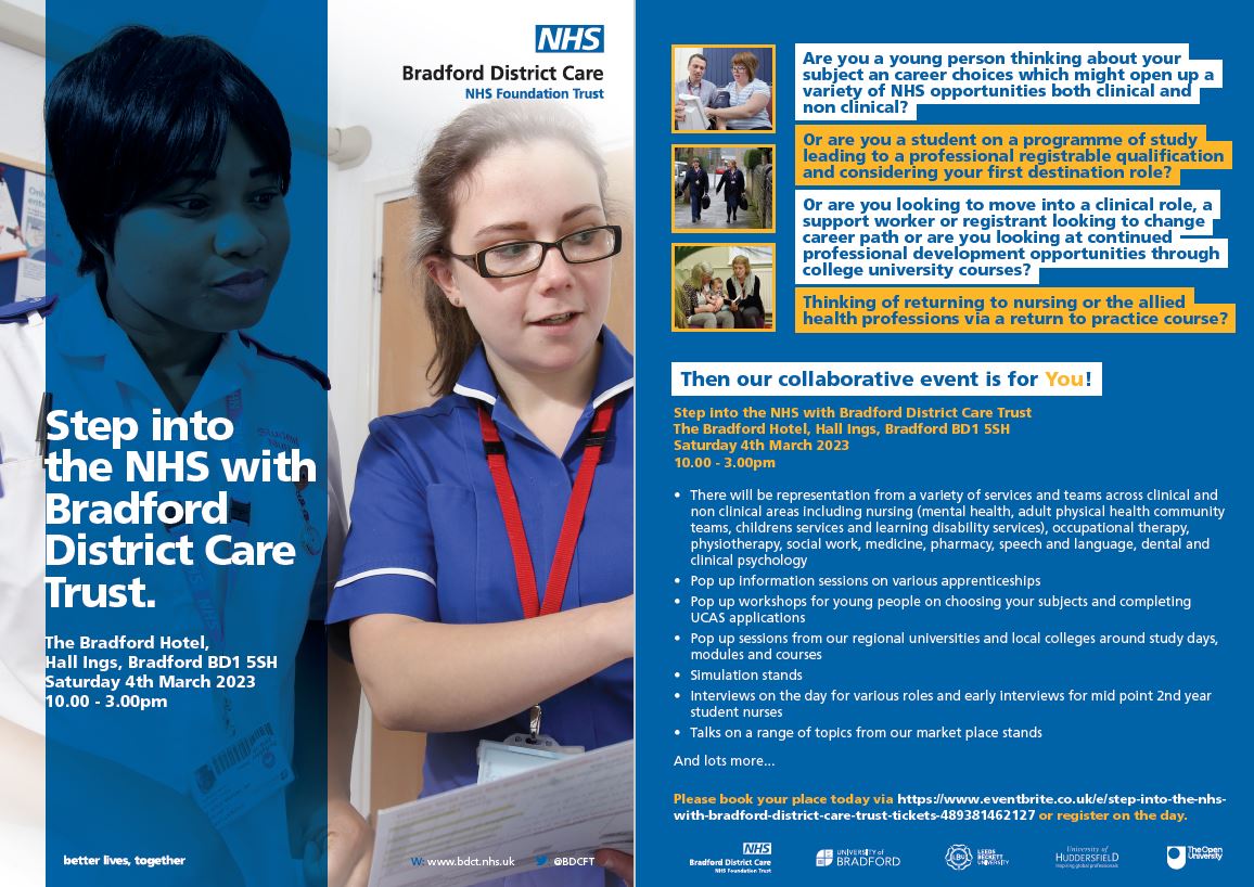 Just 3 days to go until we showcase our Estates &amp; Facilities Services at the <a href="/BDCFT/">BDCFT NHS</a> Step into the NHS Event.

Join us on Sat 4 March in Bradford between 10am - 3pm

Register for free here: eventbrite.com/e/489381462127