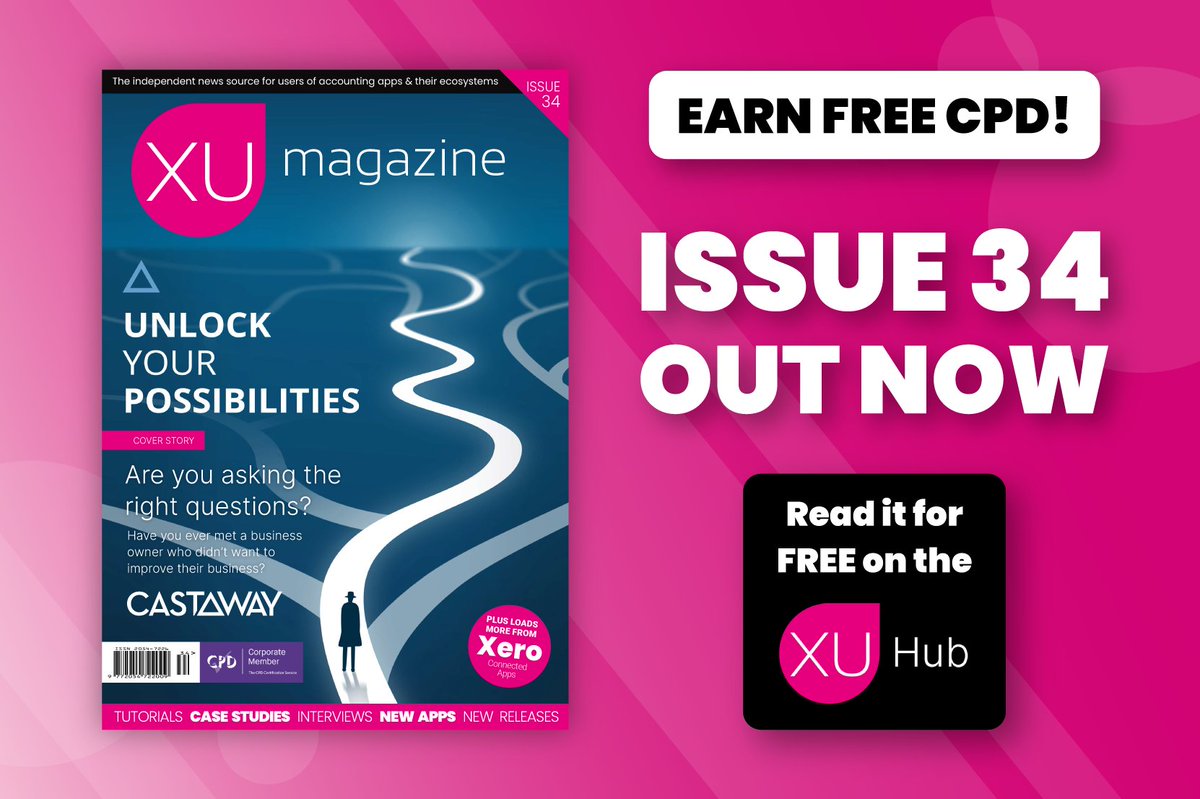 Xero User Magazine (@xumagazine) on Twitter photo π We're super excited to announce the first issue of XU Magazine this year is now here!
Hello to issue 34 & our cover stars <a href="/CAforecasting/">Castaway Forecasting</a> π
The independent news source for users of #accounting apps & their ecosystems π links.xumagazine.com/dakq1i π We're super excited to announce the first issue of XU Magazine this year is now here!
Hello to issue 34 & our cover stars <a href="/CAforecasting/">Castaway Forecasting</a> π
The independent news source for users of #accounting apps & their ecosystems π links.xumagazine.com/dakq1i