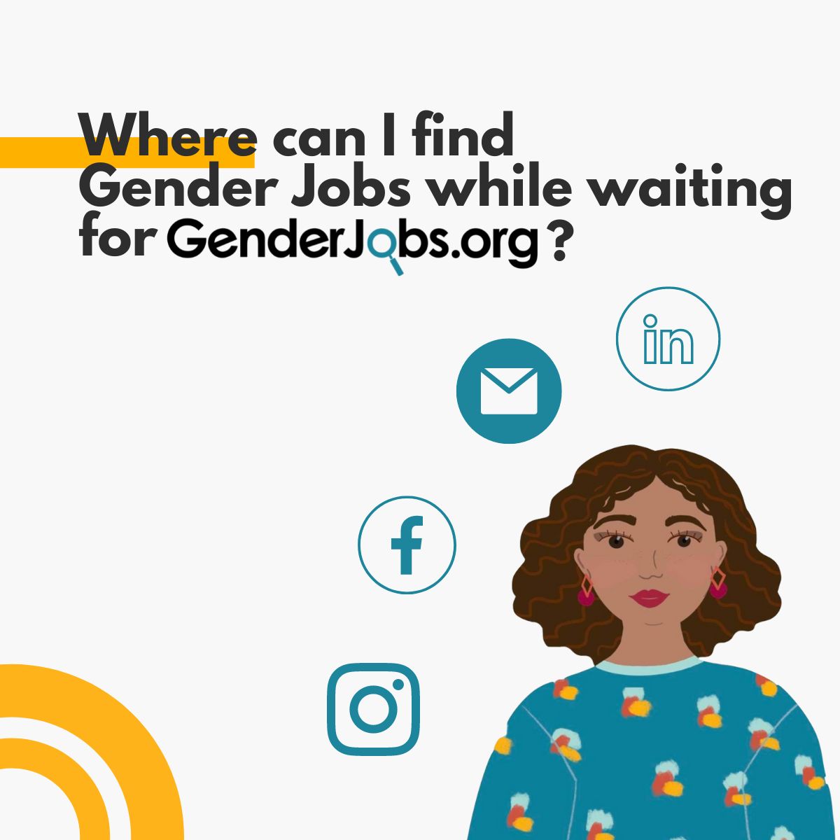 📌 Following our brand NEW Instagram page 🌻 

📌 Subscribing to the free weekly #GenderJobs Newsletter 📩 

📌 Following our Facebook page 🧜‍♀️ 

📌 Following the weekly #GenderJobsBoard on LinkedIn 🎁

🔗All relevant links are here: 
linktr.ee/genderjobs.org