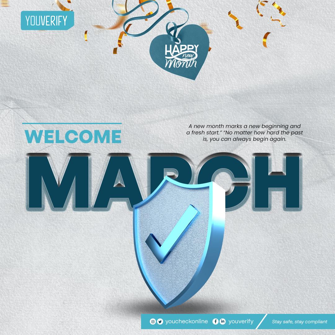 Happy new month from us at Youverify.
stay safe, stay compliant!