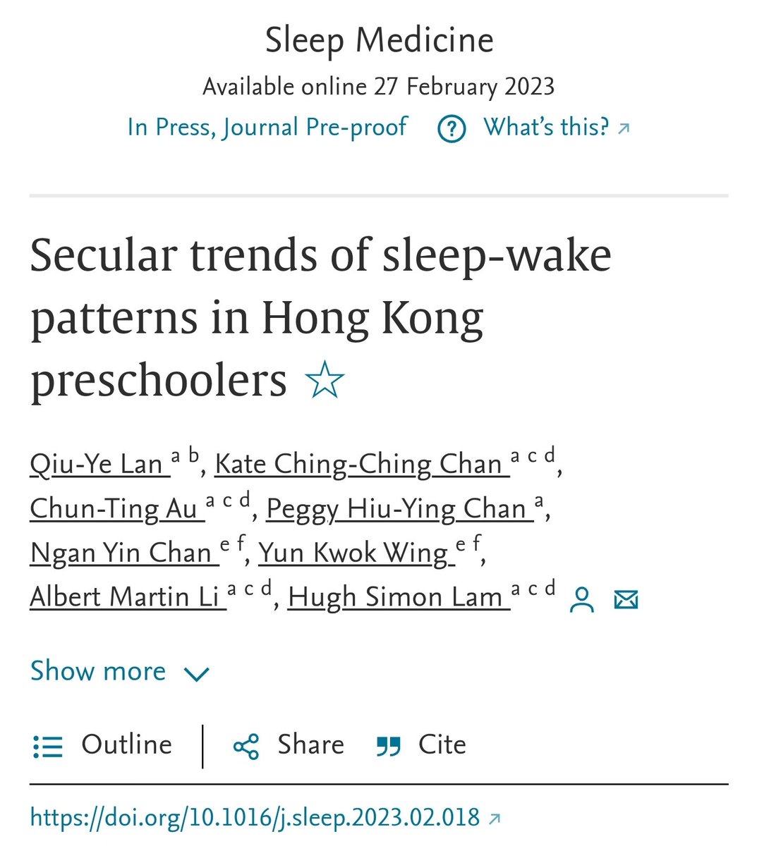 hsimonlam's tweet image. Our study @CUHKMedicine found that HK #preschoolers are #sleeping even less than before! 

sciencedirect.com/science/articl…