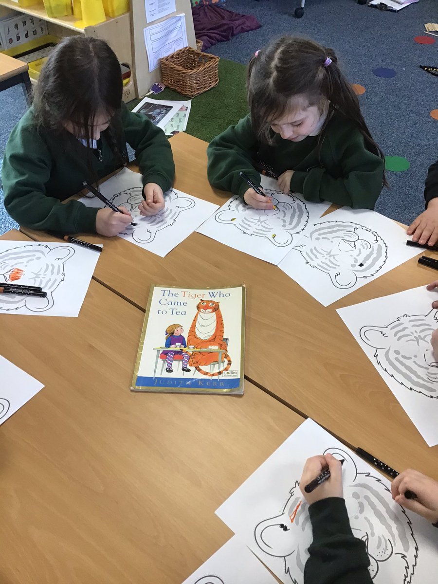 orchard_maple's tweet photo. In our first after school story club, we shared the story ‘The tiger who came to tea’ by Judith Kerr. We have decided to make our own tiger masks so we can role play being the hungry tiger next week! #afterschoollearning @TeamPastoral https://t.co/5939GODnDT