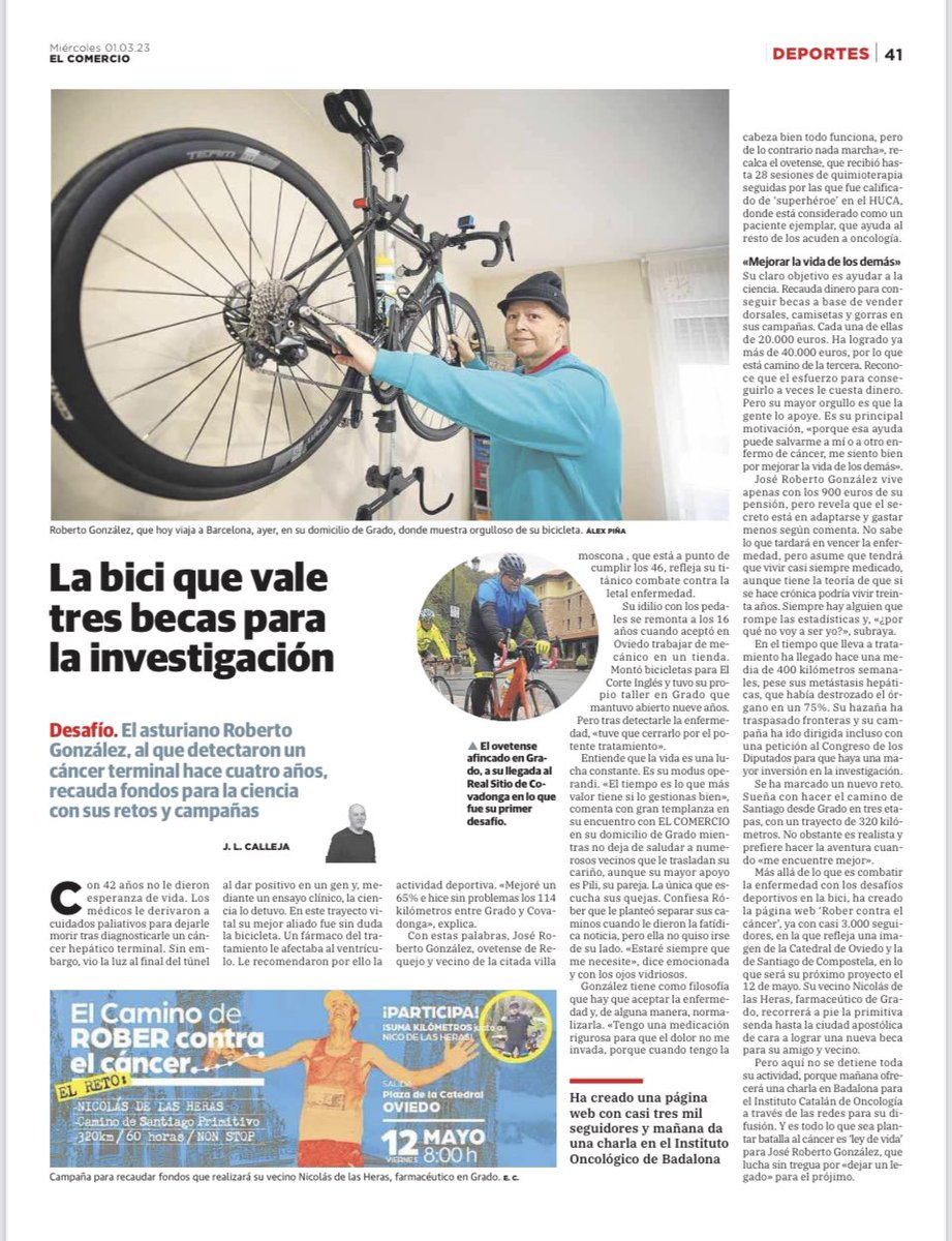 Baricorcho's tweet photo. @BiciRacing no para. Pedales que son latidos de una vida dedicada y comprometida, una vida plena, una vida ensanchada, una vida ejemplar. Gracias por tanto. https://t.co/vVnlnRpiRF