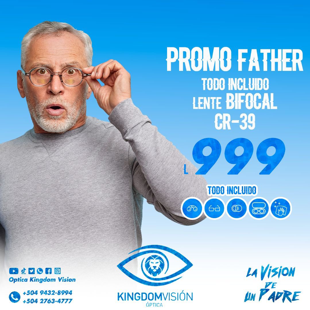 optica_kingdom's tweet photo. ¡PROMOCIONES MUY PADRES!

TODO INCLUIDO
Examen + Aro + Lente + Estuche + Paño de fibra + Garantía 

Promociones aplican para Todo Publico.

#promodad #opticakingdomvision https://t.co/GbPKjDNs6O
