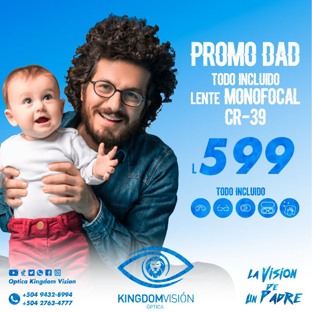 optica_kingdom's tweet photo. ¡PROMOCIONES MUY PADRES!

TODO INCLUIDO
Examen + Aro + Lente + Estuche + Paño de fibra + Garantía 

Promociones aplican para Todo Publico.

#promodad #opticakingdomvision https://t.co/GbPKjDNs6O