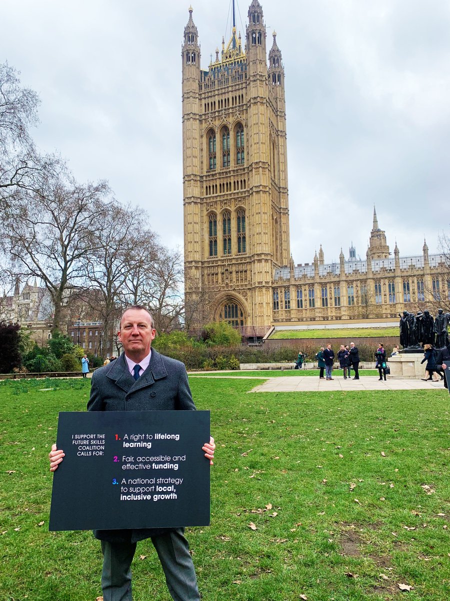 DCoTNeil's tweet photo. Delighted to be in Westminster today supporting the #MindTheSkillsGap campaign - lobbying for the investment further education needs to support our growing economy. @AoC_info https://t.co/LBqZUSJuFi