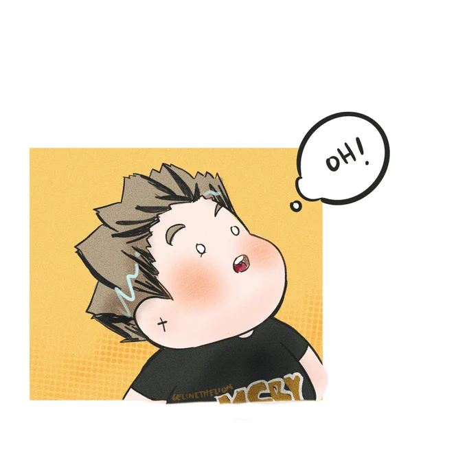 Chubby version. 🦉 #Bokuto #haikyuu https://t.co/Xw4QgjozBp 