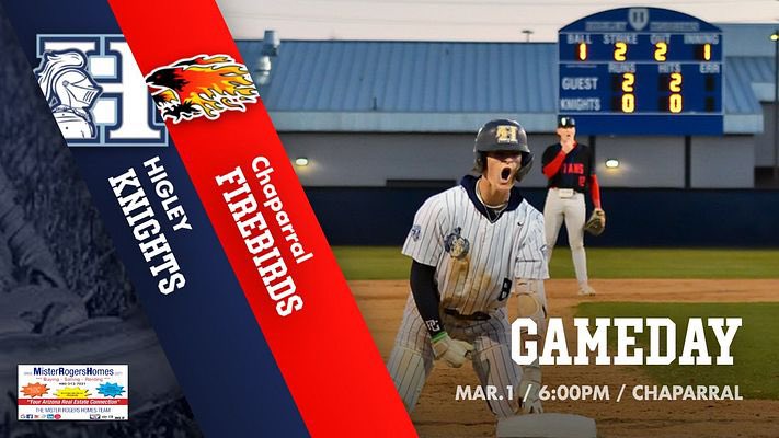 Tonight The Knight Boys look to take down the <a href="/ChapBaseball_/">Chaparral Baseball</a> #firebirds as they travel to Chaparral for game 2! <a href="/HHSAthletics15/">HHSAthletics</a> <a href="/The_CAAdvantage/">College Athlete Advantage</a> @PBRArizona <a href="/FiveToolAZ/">Five Tool Arizona</a> 
#goknights #theknightboys #higley 

Photo Credit: <a href="/AZLCordova/">azlcfamilyphotosvideo</a>