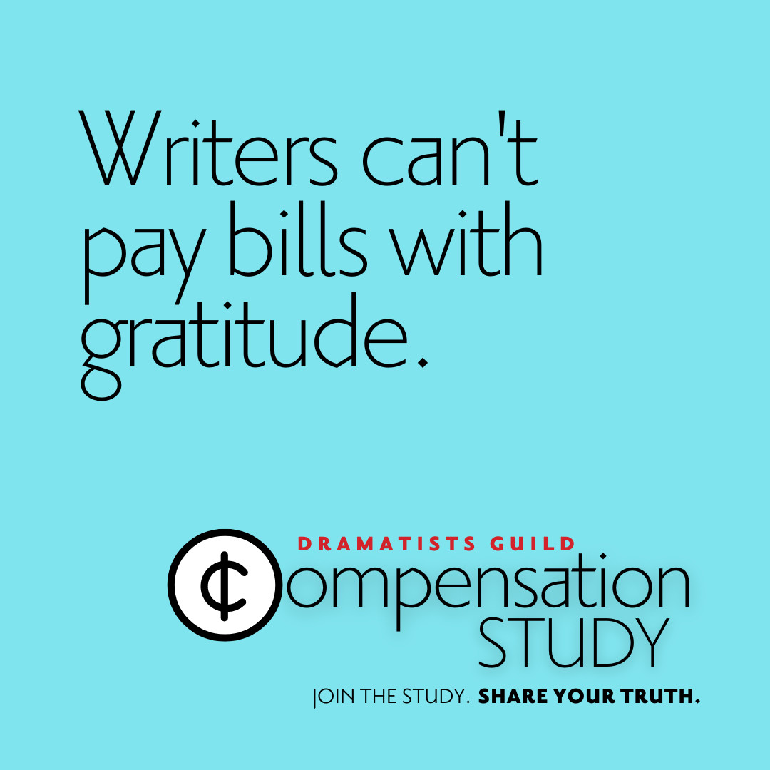 dramatistsguild's tweet image. It&apos;s time for theatre writers to start having open conversations about money.

That&apos;s why we encourage you to join the DG Compensation Study. You do not need to be a member of the Guild to participate. 

dramatistsguild.com/money

#ShareYourCompensationStory #DGCompStudy