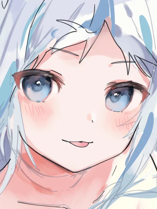 顔可愛く描けました 