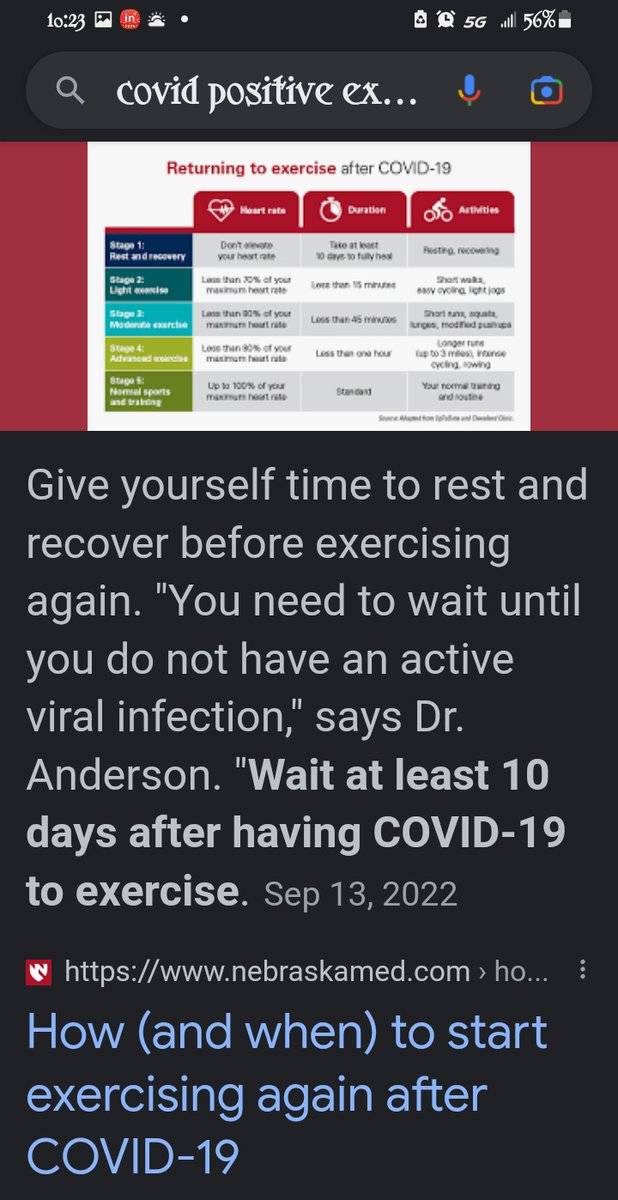 amity_alpha's tweet photo. The confusion over #exercising with #COVID19. When I say exercising, I mean hard exertion.😣

#CDC &amp; many physicians strongly recommend rest, getting up &amp; moving around every now &amp; then. I'll be following those rules from now on after my insane but necessary exertions yesterday. https://t.co/8I25DxnWRJ