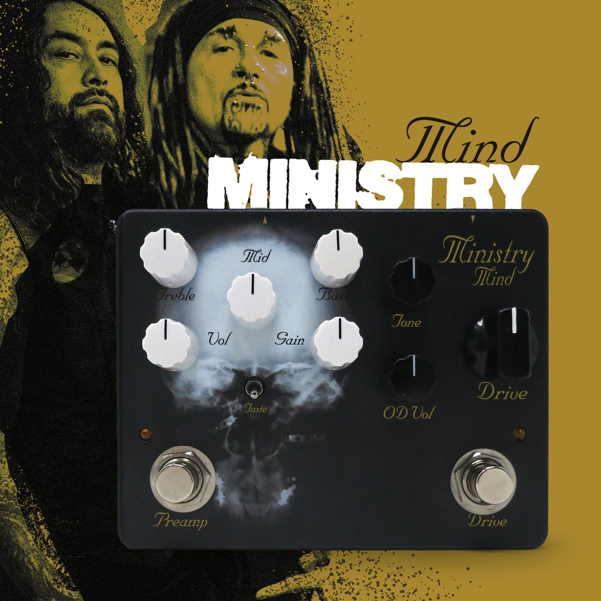 Order Now: ministrypedal.com
LIMITED custom Ministry pedal. 1+ year to create & hone to perfection to give you sound of our seminal record. Stage-ready, high-end audio gear. Ships w/Certificate SIGNED by Al! #ministryband #aljourgensen #cesarsoto #ministrypedal
