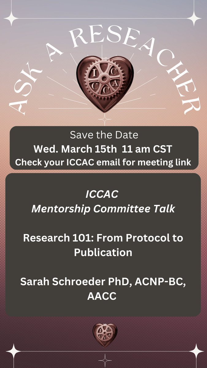 VADCoordinator's tweet photo. ICCAC Members, you will want to check out this talk hosted by our Mentorship Committee!
#VADCOORDINATORS #RESEARCH https://t.co/WZWGV4cFXt
