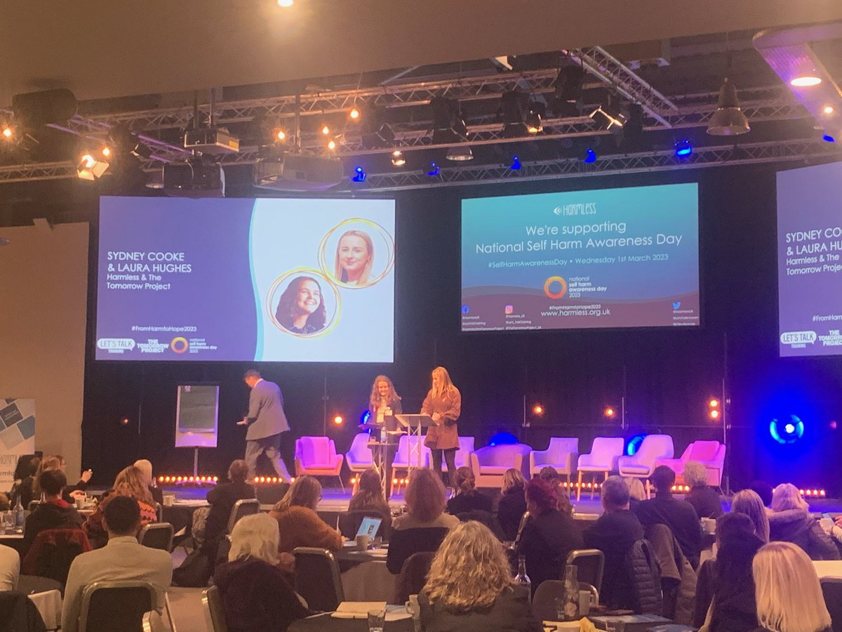 Well we did it - @laurahughesTP and I delivered a talk at our first ever in-person <a href="/HarmlessUK/">Harmless</a> National Self Harm and Suicide Prevention conference ✨

We are hoping we have started conversations that need to be continued. We are all a part of this change.

#SelfHarmAwarenessDay