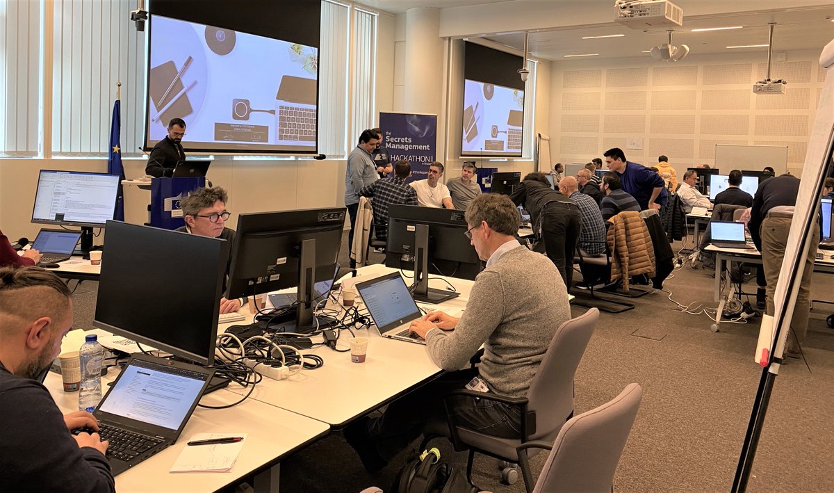 🕵️‍♂️Today, the Open Source Programme Office held a Secrets Management Hackaton for the developers from the 🇪🇺 Commission.

The goal was to remove secrets from the internal projects' codes so that more 🇪🇺 projects can become #opensource and be shared on code.europa.eu.