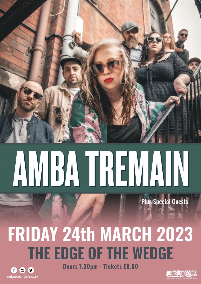Wedgewood Rooms (@wedgewoodrooms) on Twitter photo Join <a href="/ambatremain/">Amba Tremain</a> for an incredible night of original soul, funk and blues in March!🙌
Amba and her band have the power to transport you back in time and get you up on your feet, with melodies that will be stuck in your head for days
👉 wedgewood-rooms.co.uk 👈 Join <a href="/ambatremain/">Amba Tremain</a> for an incredible night of original soul, funk and blues in March!🙌
Amba and her band have the power to transport you back in time and get you up on your feet, with melodies that will be stuck in your head for days
👉 wedgewood-rooms.co.uk 👈