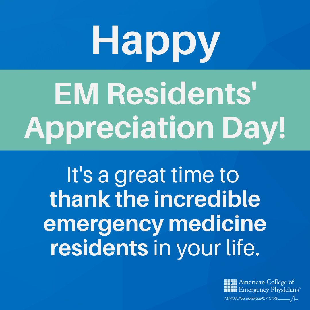 ACEPNation's tweet image. All our @emresidents are the future of emergency medicine, and we're so glad to have you in this specialty. 

From all of us at ACEP, thank you for your dedication, excellence, leadership, and so much more! #EMDocsRock