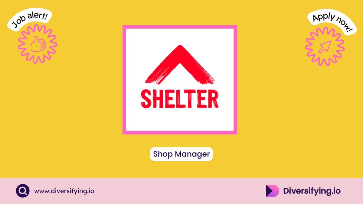 diversifyingio's tweet image. Shop Manager   -  @Shelter 

💰£21,255 📍RamsGate⏳ Apply by March 14th 2023

Apply now: ow.ly/sR6l50N5Tgf

#Shelter #SeniorLevel #Diversity #Inclusion #ManagerialJobs #Manager #Recruitment #JobOpportunity #UKJobs #CharityJobs