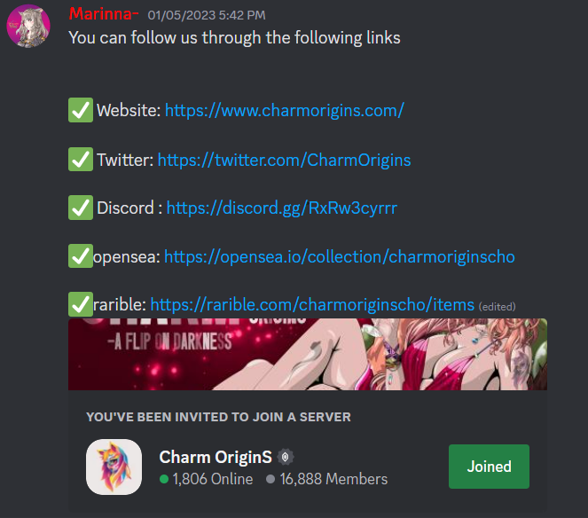 Charm Origins tweet media