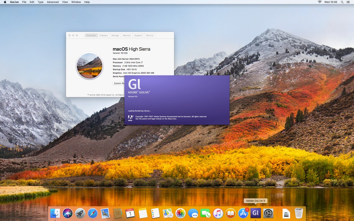 mprove's tweet image. #TimeTravel today :: Adobe #GoLive 9 launch on macOS High Sierra 🥰
#computinghistory #webhistory #wysiwygwebediting with #AdobeGoLive
