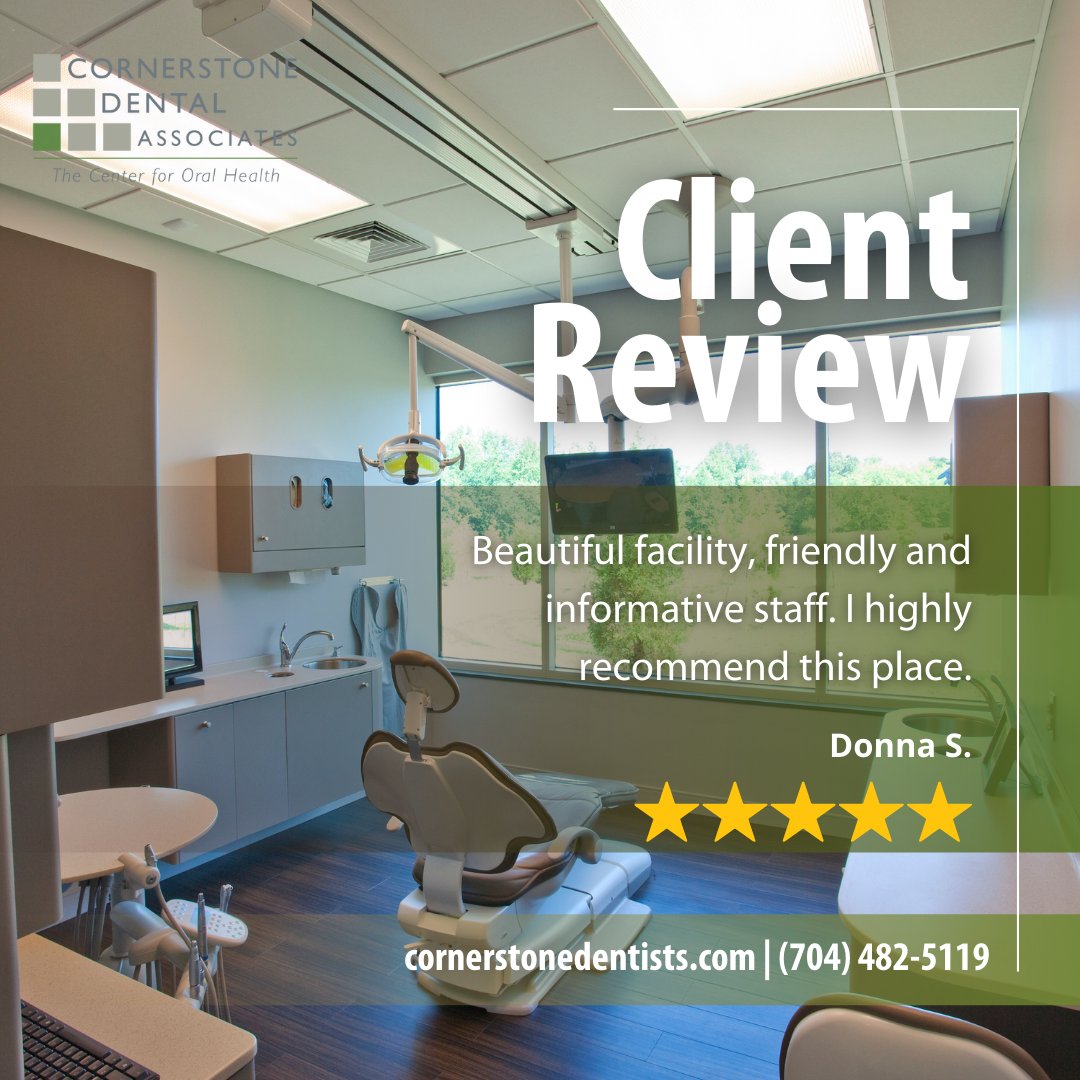Cornerstone_DDS's tweet photo. Thank you for your review and kind recommendation, Donna! We strive to make our patients happy and comfortable while providing state-of-the-art oral healthcare. If you've visited our office recently, we'd love to hear about your experience! https://t.co/JdW4qLmUqS