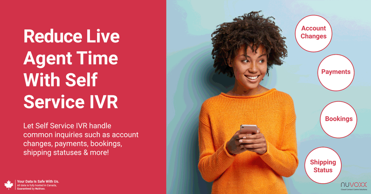 NuVoxx's tweet photo. Reduce queues, lower contact center costs, boost #EX, &amp; boost #CX with our Self Service IVR solution! Contact us to get started https://t.co/usGMl5RTjR

#ivr #contactcenter #agents https://t.co/hHjx4hDSlM