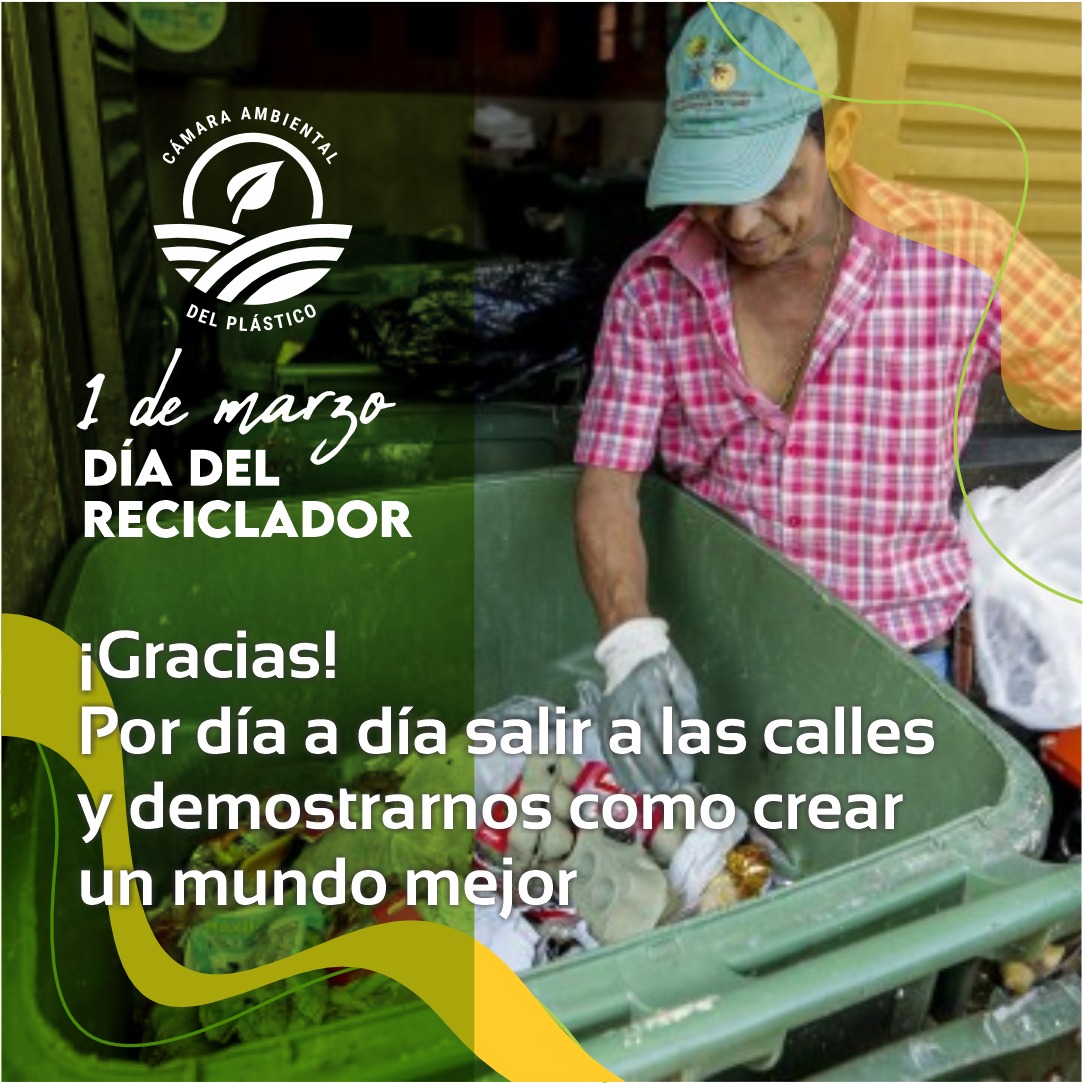 Hoy, la Cámara Ambiental del Plástico, rinde un especial reconocimiento a los más de 50.000 recicladores de oficio, quienes cumplen una labor de vital importancia para el país. ¡Gracias a todos los recicladores en Colombia!