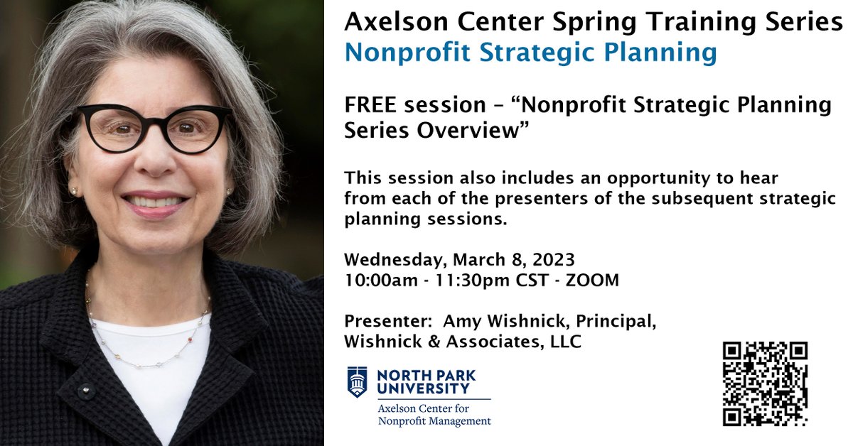Next week our workshop series on strategic planning kicks off! Join us and learn how to develop clear, actionable strategies that are tied to your organization's mission. Register here now: lnkd.in/gunDr-WZ