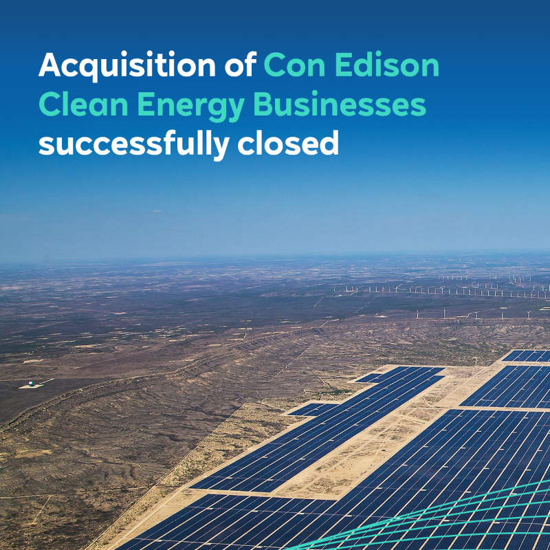 RWE_AG's tweet photo. RWE has successfully closed the acquisition of Con Edison Clean Energy Businesses to become a top-tier renewables company in the US, backed up by a strong development pipeline. Mark Noyes is CEO of the newly created company RWE Clean Energy.