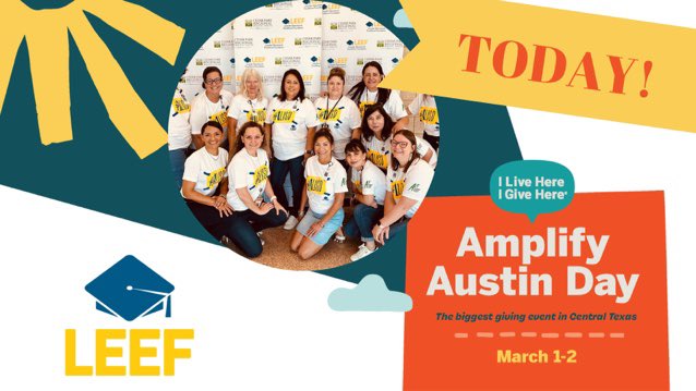 On Amplify Austin Day, you can make an impact on our collective community w/ a gift of $5 or more. It’s easy to love our LISD community, and part of what makes it great is you! If you love where you live, we ask that you love where you give. Please consider giving to LEEF.
