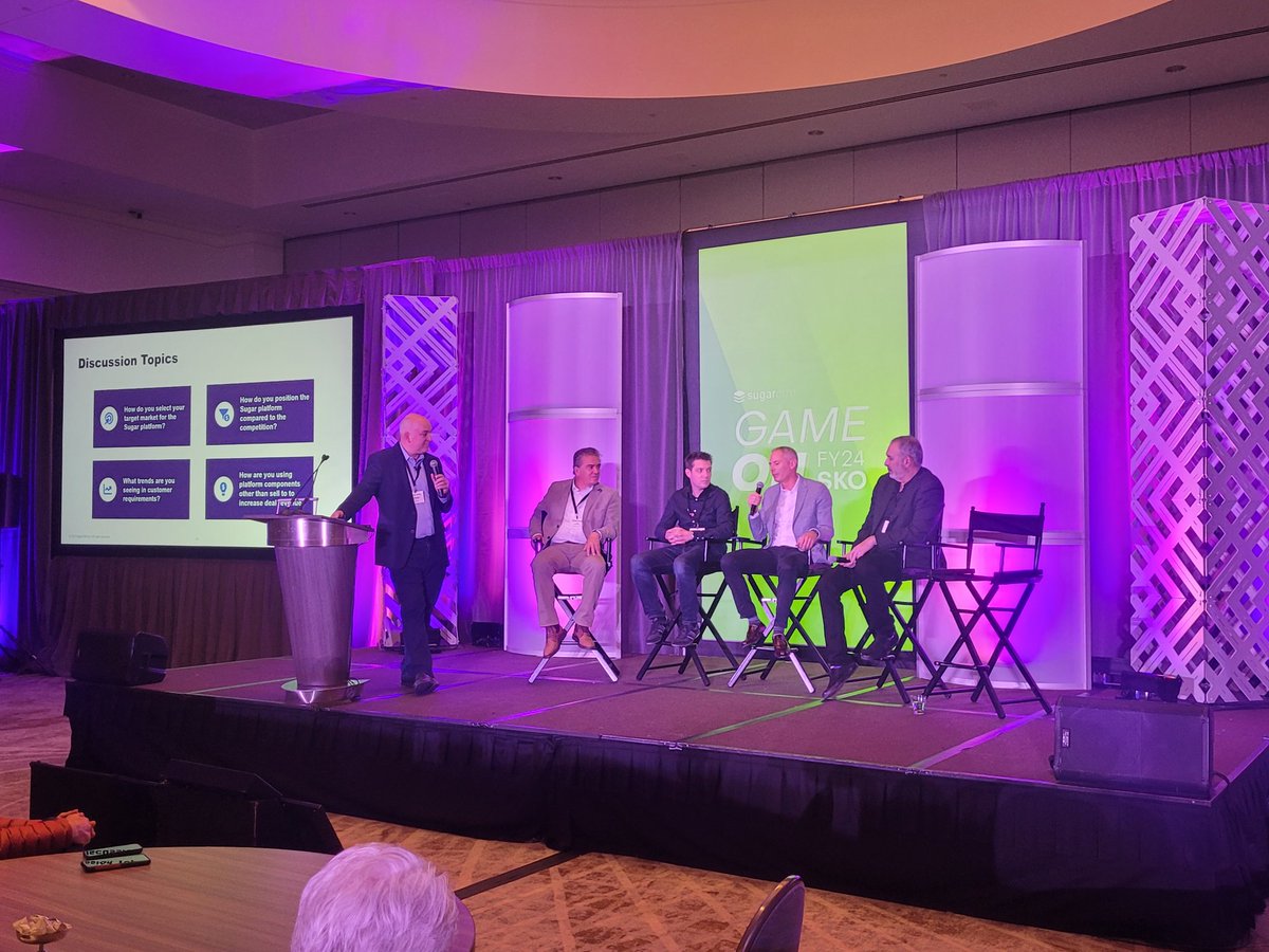 Panel discussion at #sugarcrmsko - some great insights from @OpenSymbol_CRM <a href="/synolia/">Synolia</a> <a href="/faye_digital/">Faye</a> <a href="/SugarCRM/">SugarCRM</a> <a href="/sugarclint/">Clint Oram</a> #sko