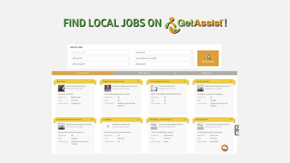 GetAssistApp's tweet image. Find #localjobs on GetAssist! Just search by industry, experience, or location. Or, browse all the listings to find your ideal #vocation!

Try GetAssist, the #communityapp that helps everyday people do everyday things and #ConnectWithPurpose!
getassist.com

#jobsapp