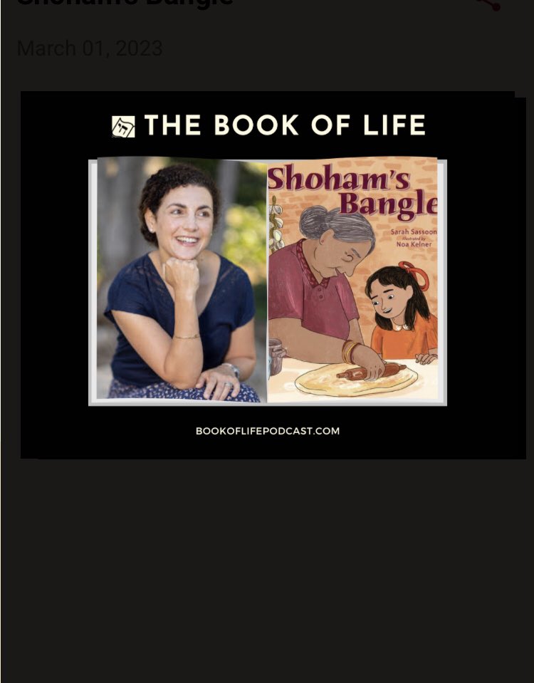 sarah_sassoon's tweet photo. Loved doing this interview about my Iraqi Jewish story behind my PB Shoham’s Bangle with Heidi Rabinowitz @bookoflifepod - Subscribe and share this wonderful kid lit resource. https://t.co/O4kQHSTrwP #iraqijews #mizrahi #sephardic #kidlit #podcast @KarBenPub https://t.co/e74KteZihX