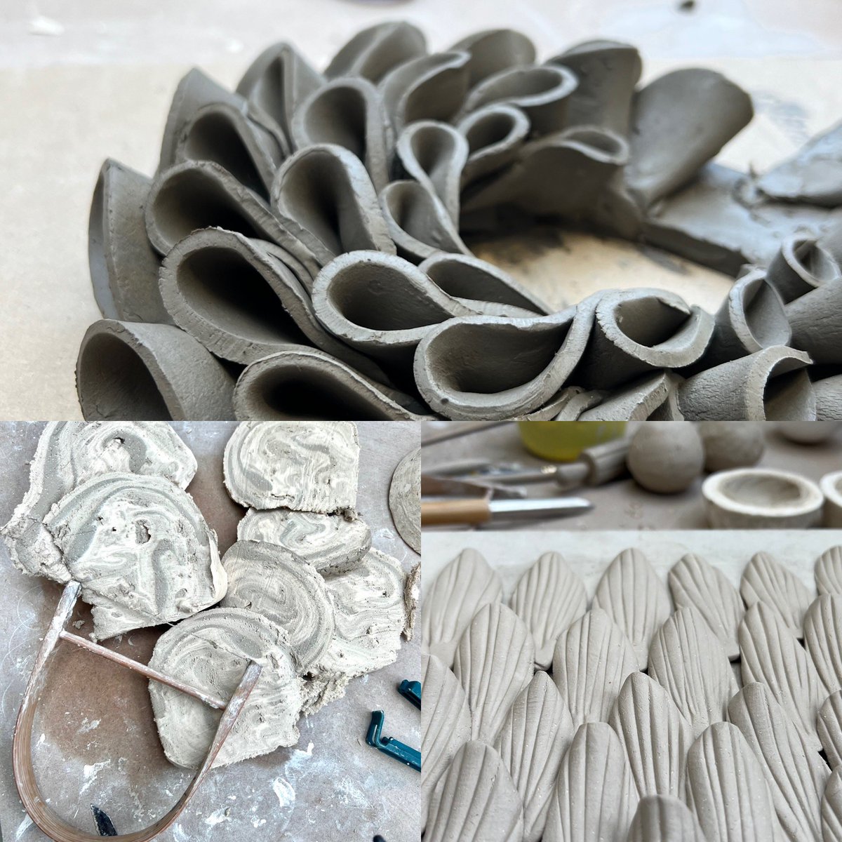 elainelimnewton's tweet image. On the workbench today…
.
Lots of pieces on the go at once, I like to keep busy!
#ceramicsculpture #signalboxstudio #derbyartist #workinprogress #stoneware #porcelain #newwork #longeatonartroom